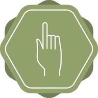 Beautiful Raised Finger Line Vector Icon