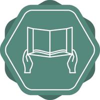 Beautiful Reading Book  Line Vector Icon