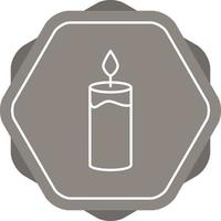 Beautiful Candle Line Vector Icon