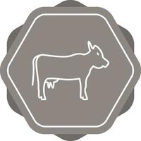 Beautiful Cow Line Vector Icon