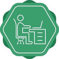 Beautiful Workplace vector line icon