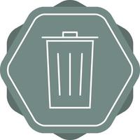 Beautiful Dustbin Line Vector Icon