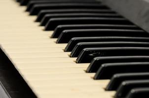 Piano keyboard close-up photo