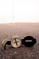 Compass on the ground photo