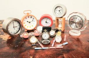 Clocks on the table photo