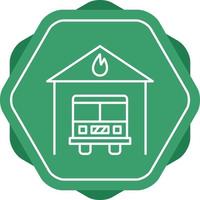 Beautiful Fire station Vector line icon