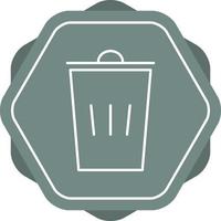 Beautiful Dustbin Line Vector Icon