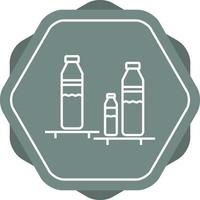 Beautiful Bottles Shelf Line Vector Icon