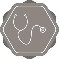 Beautiful stethoscope vector line icon