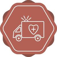 Beautiful ambulance vector line icon