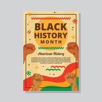 Black History Month Poster vector