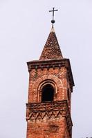 Church tower close-up photo