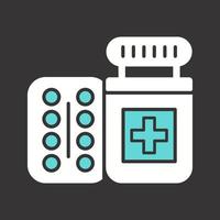 Pills Bottle Vector Icon