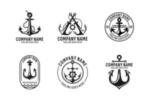 Vintage Anchors Logo Template vector