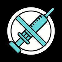 No Vaccines Vector Icon