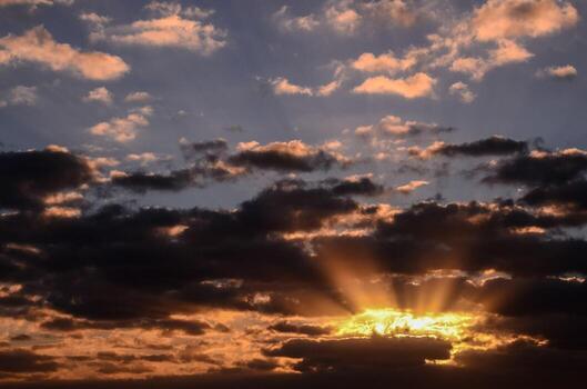 Sky over the sunset photo