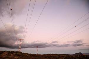 vista de poste eléctrico foto