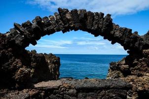 Scenic ocean view with rocks photo