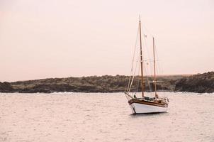 View of boat on the water photo