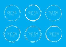 Hand Drawn of Circle Frame Collections vector
