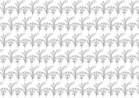 Hand Drawn of Flowers Pattern Ornament Asset Background vector