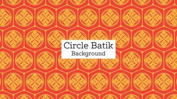 Circle Batik Pattern Banner Background vector
