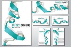 Set of modern web banners template design vector