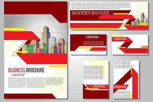 Set of modern web banners template design vector