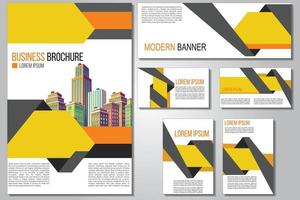 Set of modern web banners template design vector