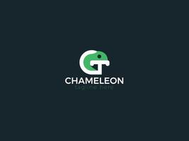 Chameleon logo design - animal logo vector