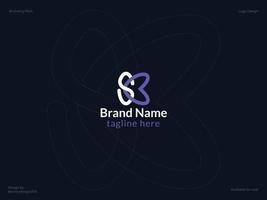 SK logo design - K letter logo vector