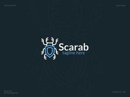 Scarab logo design - animal logo vector