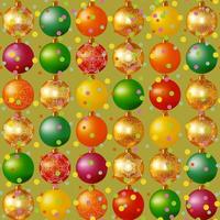 Seamless pattern with brightly colored multi-colored Christmas tree balls. New year balls. Happy new year background. Bright festive wrapping.Vector texture. vector