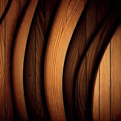 Realistic wood texture plank background, fiber texture pattern - Vector