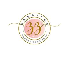 monograma de belleza del logotipo femenino inicial zz y diseño de logotipo elegante, logotipo de escritura a mano de la firma inicial, boda, moda, floral y botánica con plantilla creativa. vector