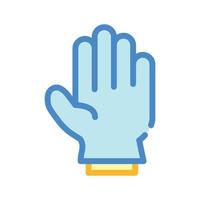 protection glove color icon vector isolated illustration