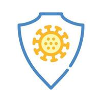 anti-virus protection shield color icon vector illustration