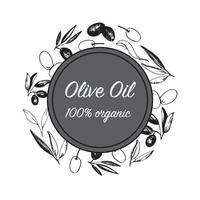 Olives border in vector