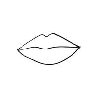 Doodle beautiful woman lips. International Women's Day. Vector illustration for card, poster, modern design. Feminism concept.