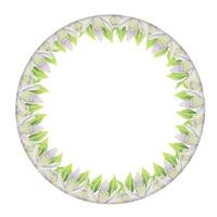 Watercolor hand drawn circle wreath with spring flowers, daffodils, crocus, snowdrops, leaves. Isolated on white background. Design for invitations, wedding, greeting cards, wallpaper, print, textile. vector