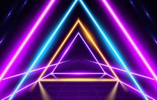 Neon Triangle Background vector