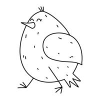 Hand drawn chick icon in doodle style. Cartoon chick vector icon for web design isolated on white background.