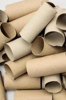 Empty toilet paper rolls photo