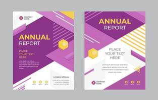 Flat Annual Report Cover vector