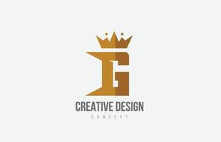 rey marrón corona un icono del logotipo de la letra del alfabeto con picos. diseño creativo para empresas y negocios vector