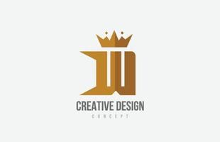 brown king crown A alphabet letter logo icon with spikes. Creative design for company and business vector