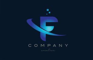G blue alphabet letter logo icon. Creative design template for company and business with swoosh vector