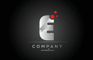 black E alphabet letter logo icon with red dot. Design suitable for a business or company vector