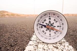 Compass on the road photo