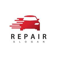plantilla de logotipo de reparación y servicio, ilustración de diseño de garaje de coche vector